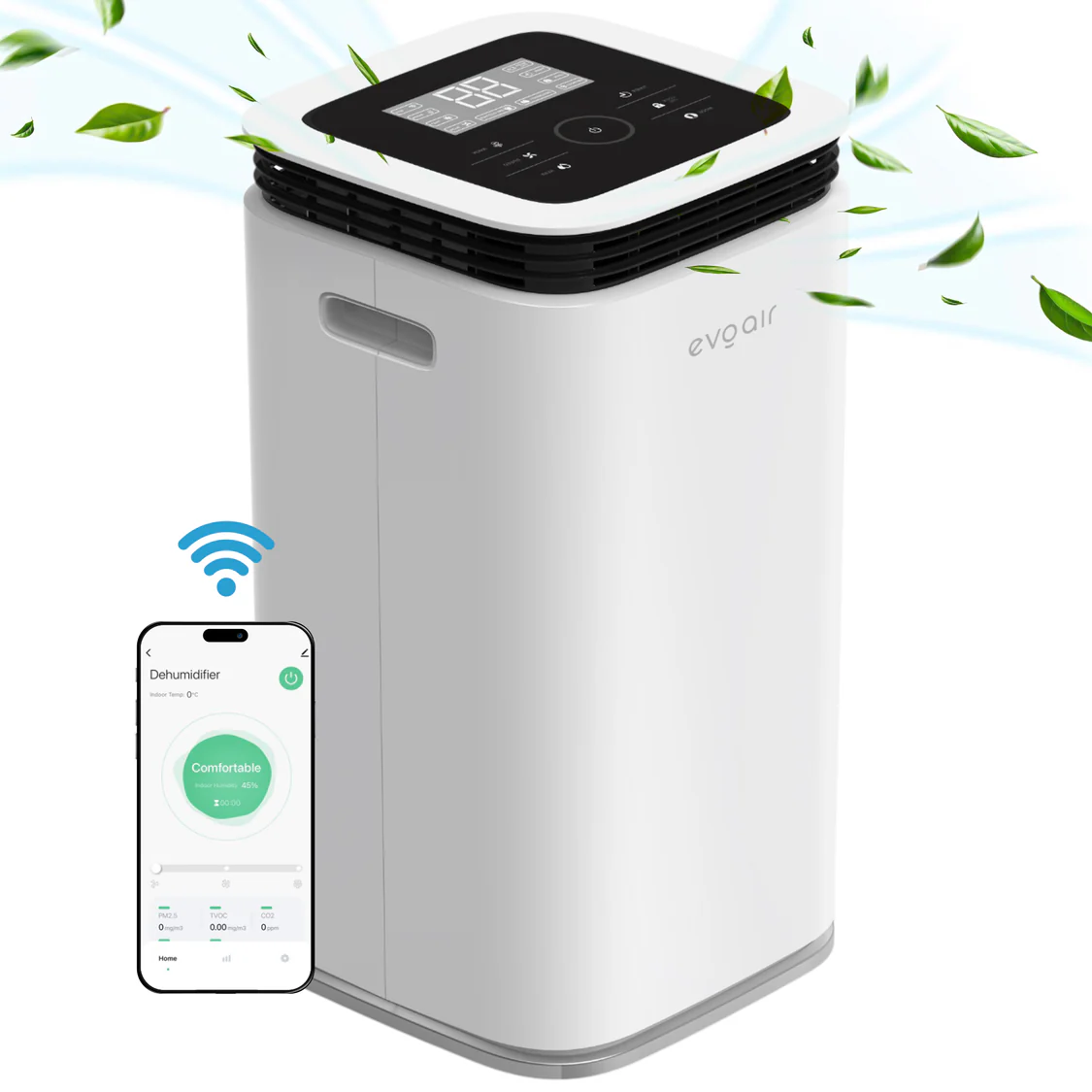 Dezumidificator evoair flexidry 22 smart, 22l/24h senzor de umiditate, functie ionizare