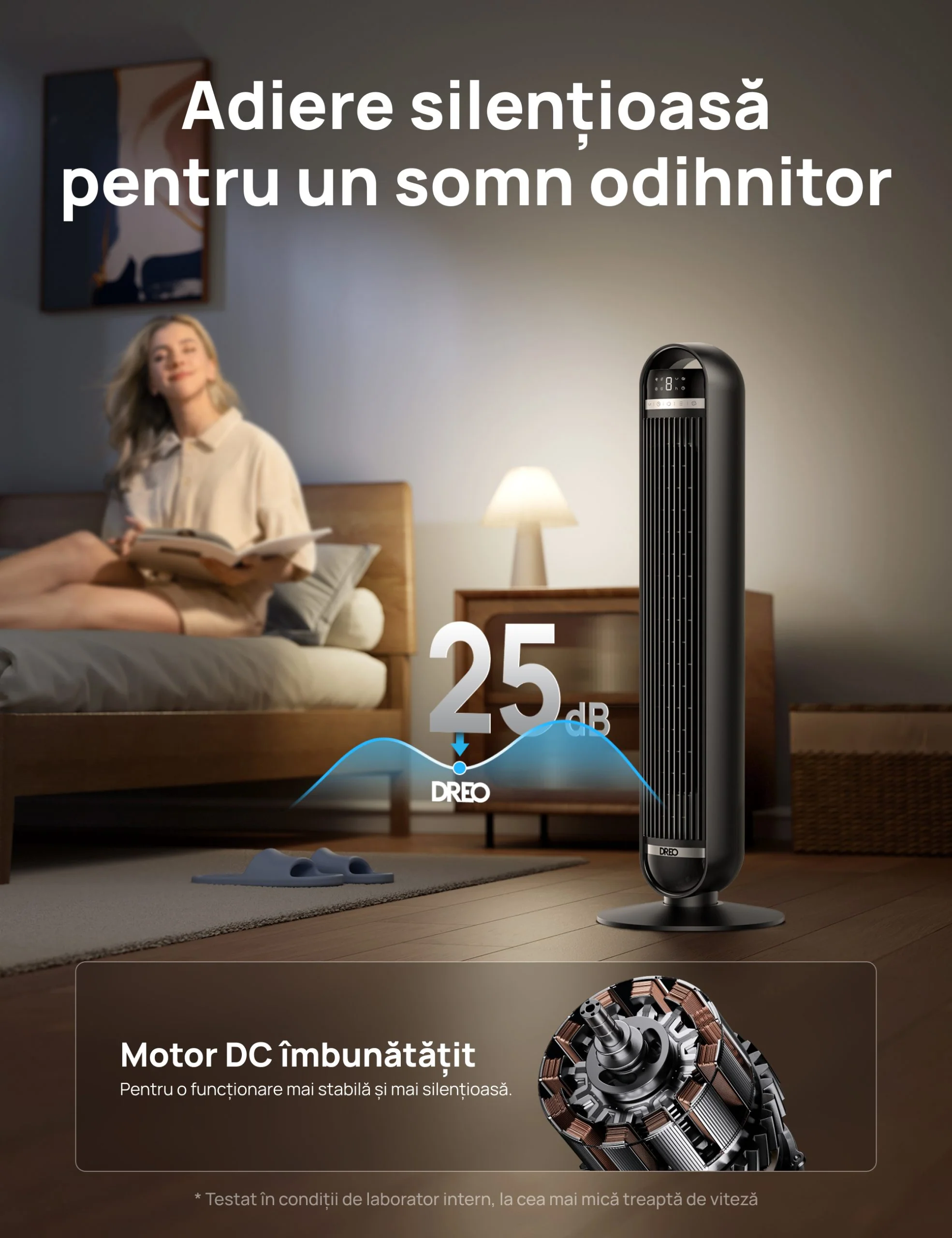 Ventilator turn dreo nomad dr-htf014, 8 viteze, 4 moduri de functionare,telecomanda, negru Thumbnail 6
