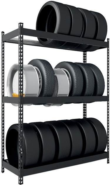 Raft metalic de depozitare roti nex titan 1680x1200x500 mm 3 niveluri ...