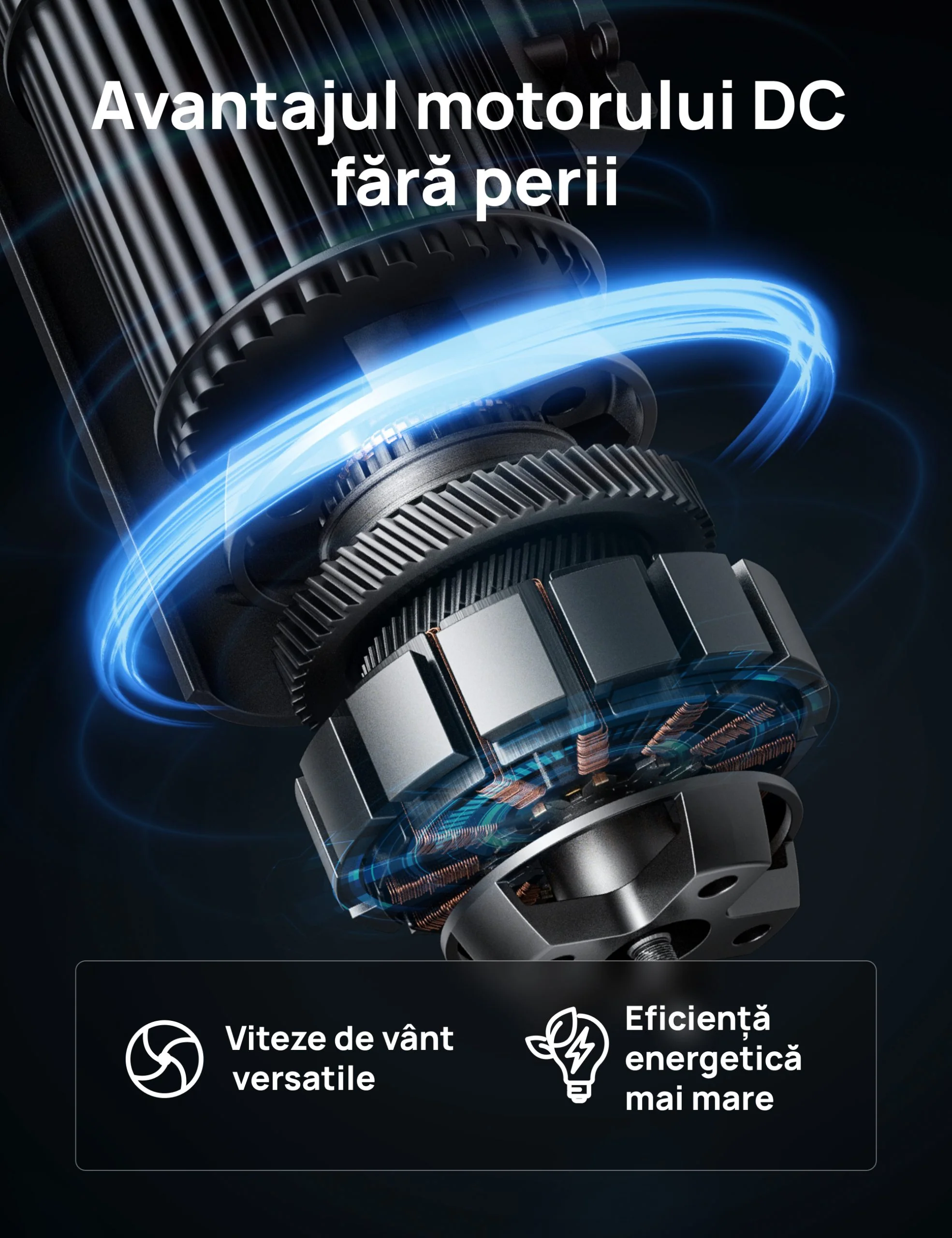Ventilator turn dreo nomad dr-htf014, 8 viteze, 4 moduri de functionare,telecomanda, negru Thumbnail 7